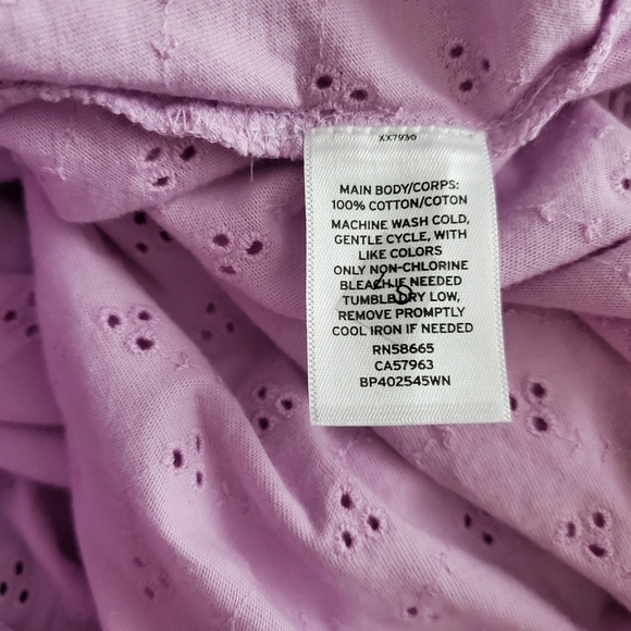 NWOT BP Purple Eyelet Top - Picture 4 of 4